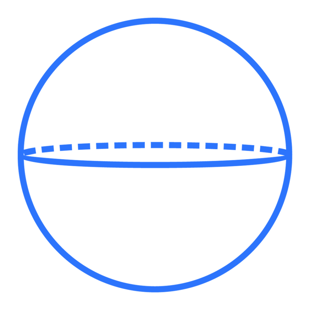 A circle with a blue line in the middle, representing BeyondChats.