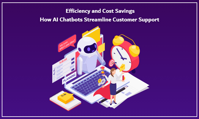 Efficiency and cost savings: How businesses can utilize AI chatbots for customer support.