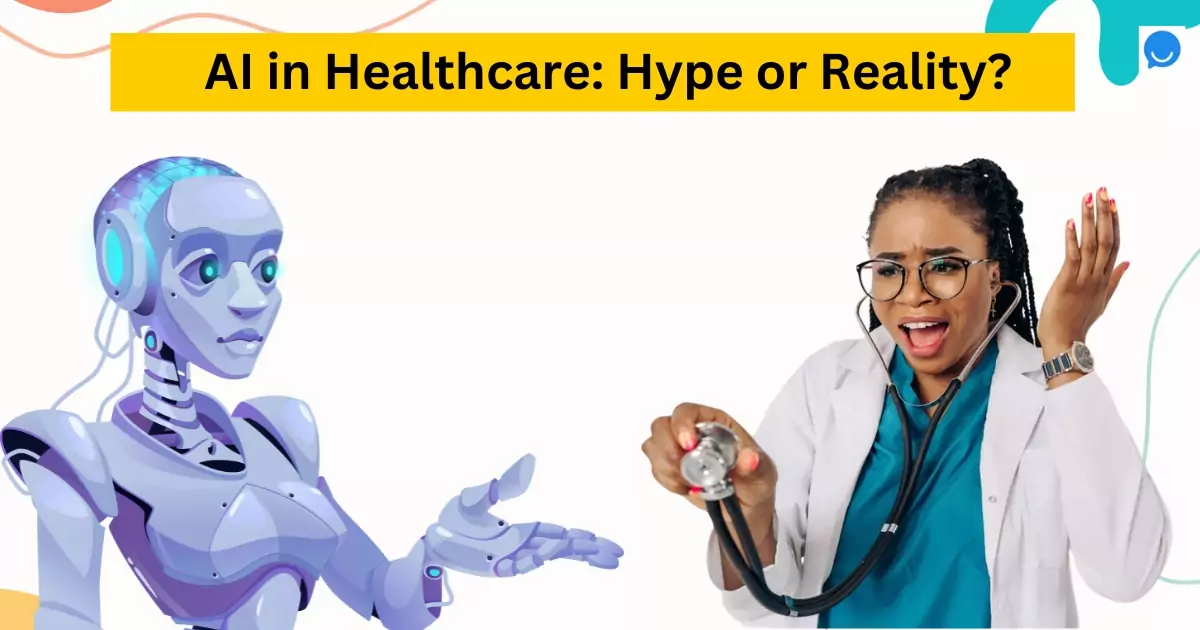 Beyondchats AI and a surprised doctor. With emotions telling if AI is hype or reality