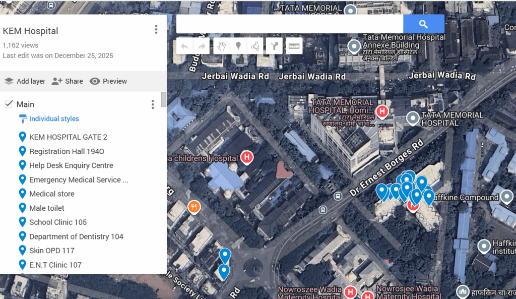 KEM Hospital Improves Patient Experience 2 KEM campus being mapped for better patient discoverability